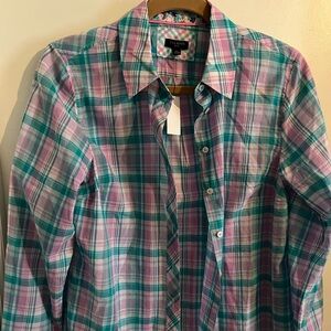 Talbot’s NWT Women’s Button Front Cotton Plaid Shirt PM